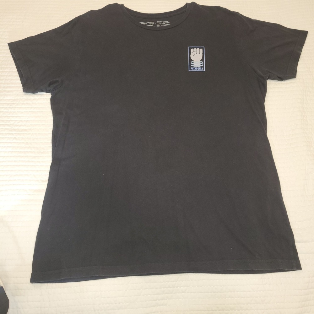 Patagonia Mens XL Slim Fit Protect Your Peaks Organic Cotton Graphic T-Shirt